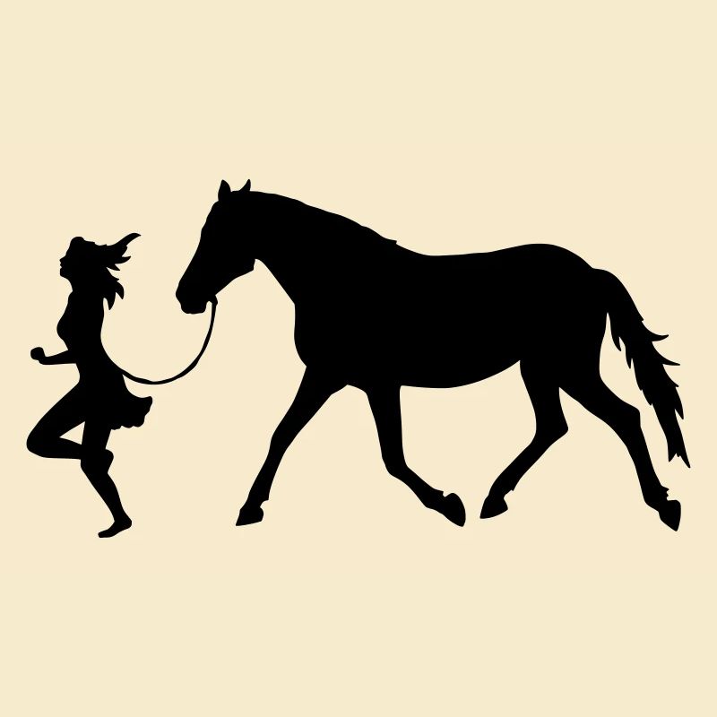 Frau mit Pferd