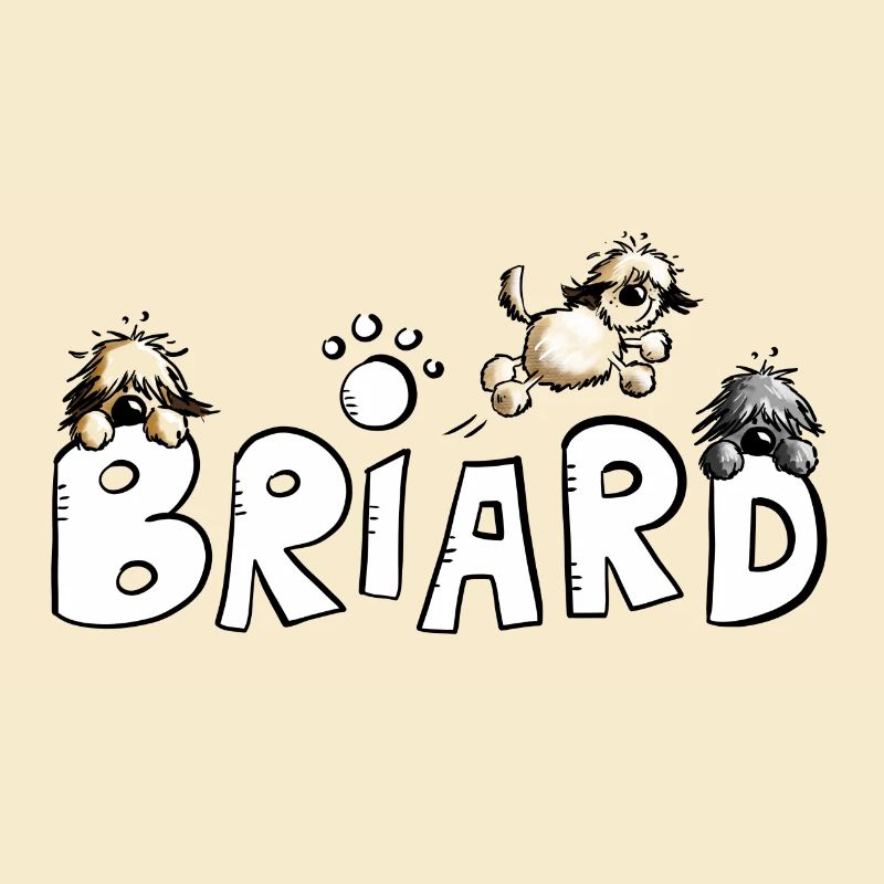 Briard Comic Font - Chien - Chiens