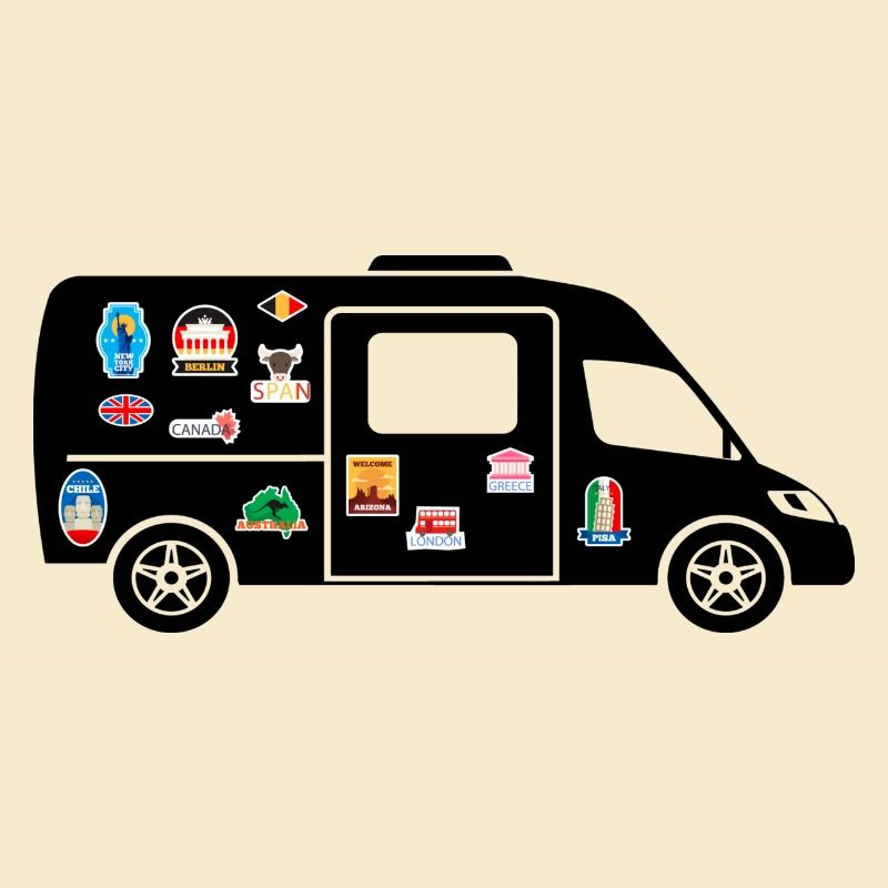 Van with Stickers