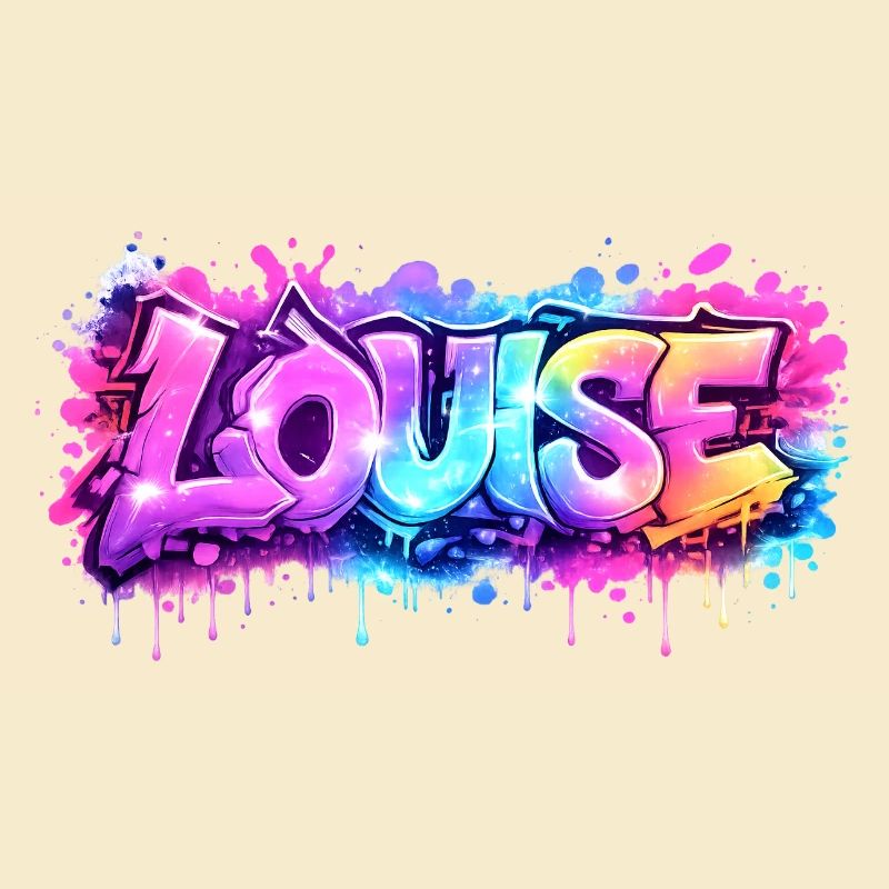 Graffiti LOUISE Name Geschenk Ideal Druckbare Su