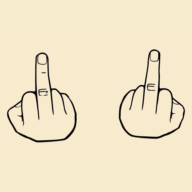 Mittelfinger, doppelter Stinkefinger