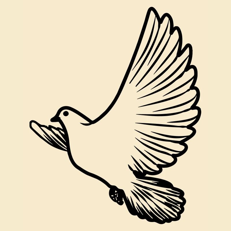 Transparent peace dove