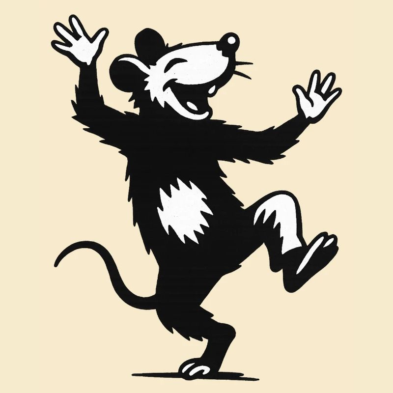 Cheerful dancing mouse