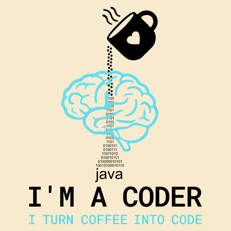 Coder T-Shirt: Coffee into Code – Nerdy Programmie