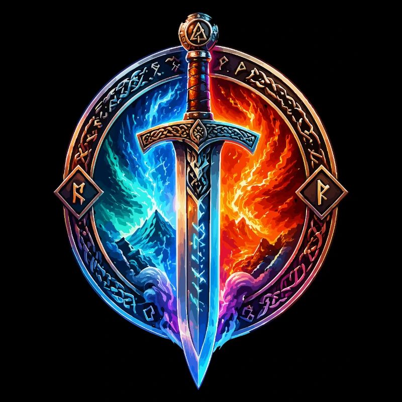 Épée du Dragon de Glace de Feu