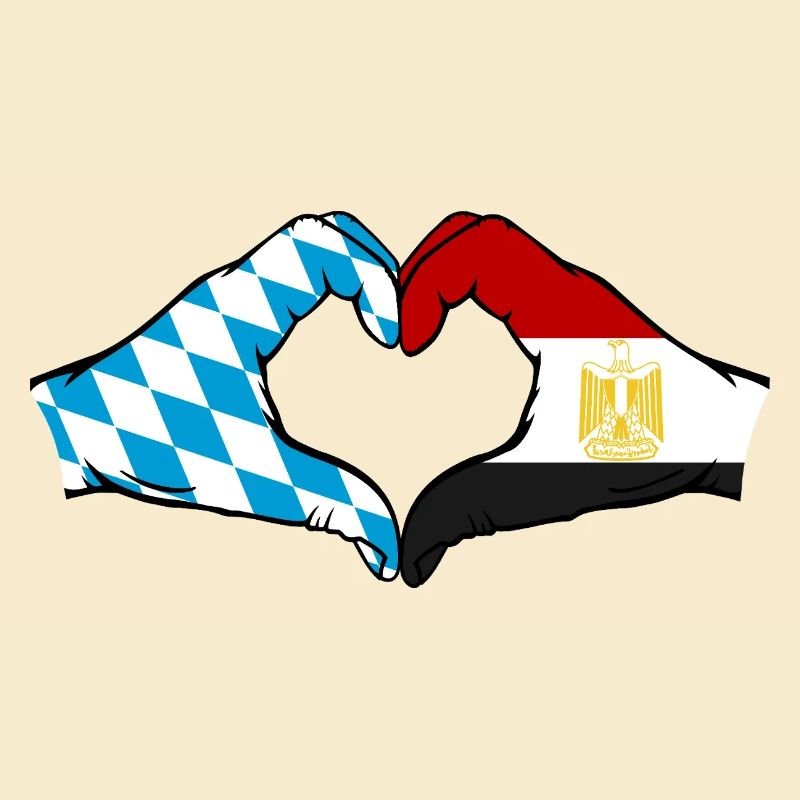 Bavière, Égypte, drapeau, aiguilles, forme de coeur