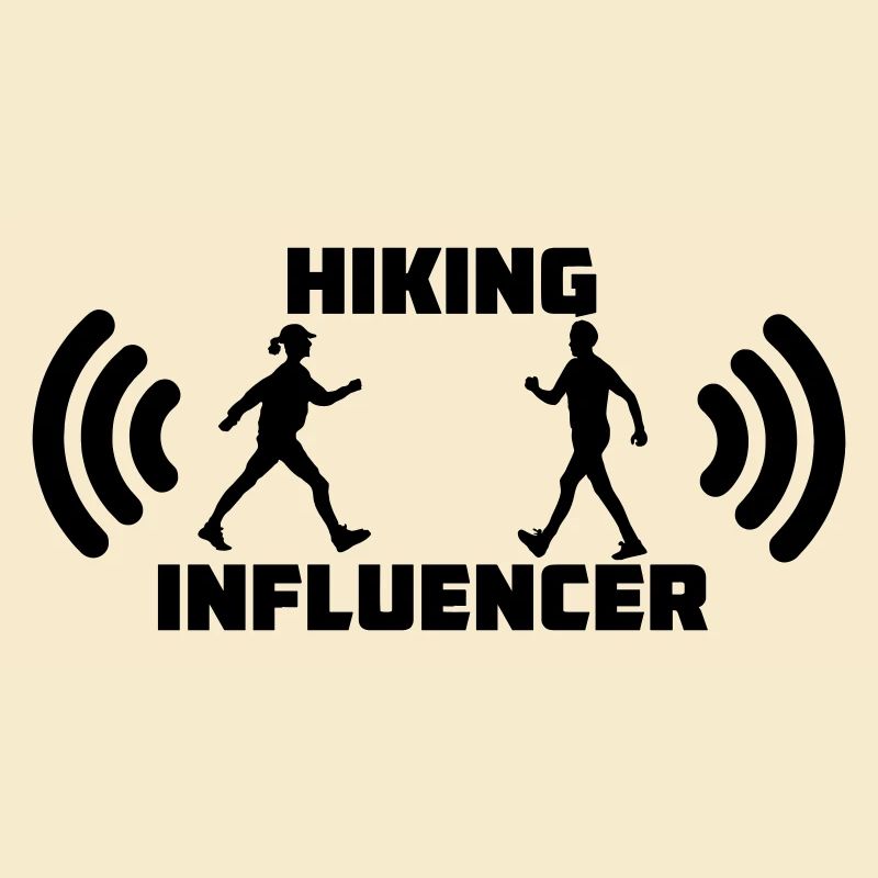 Walking with text Hiking Influencer logo