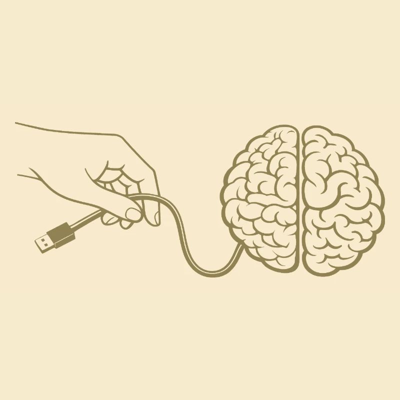 Connecteur de câble Brain Head Intelligence Intelligence artificielle