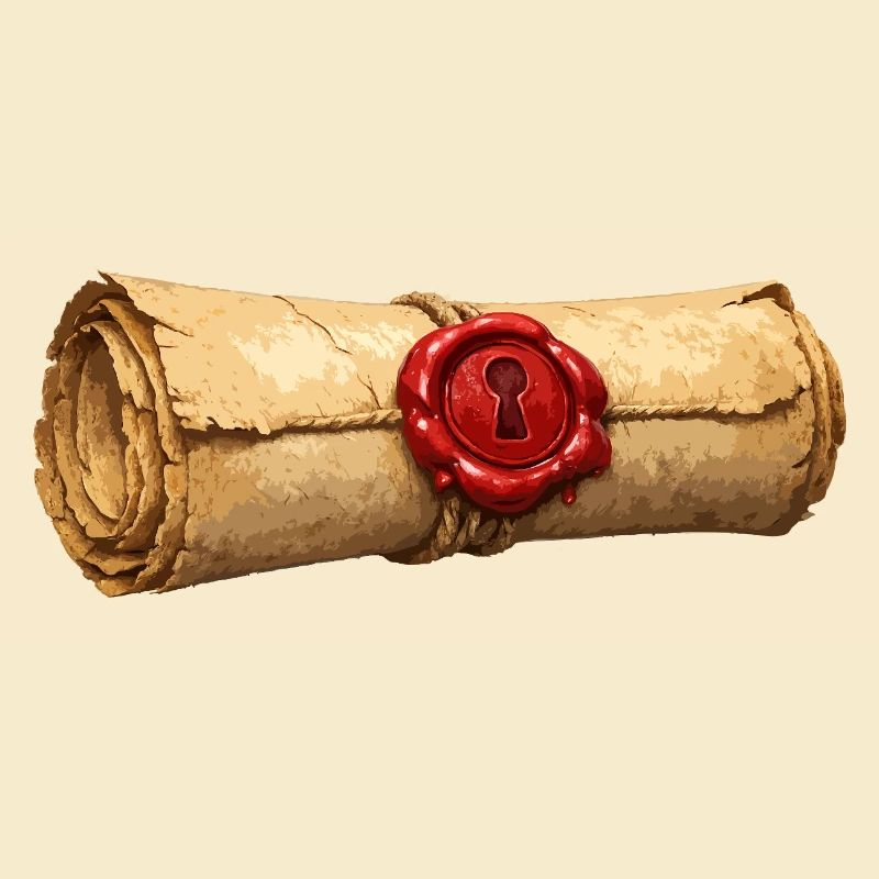 Papyrus Scroll with Red Seal