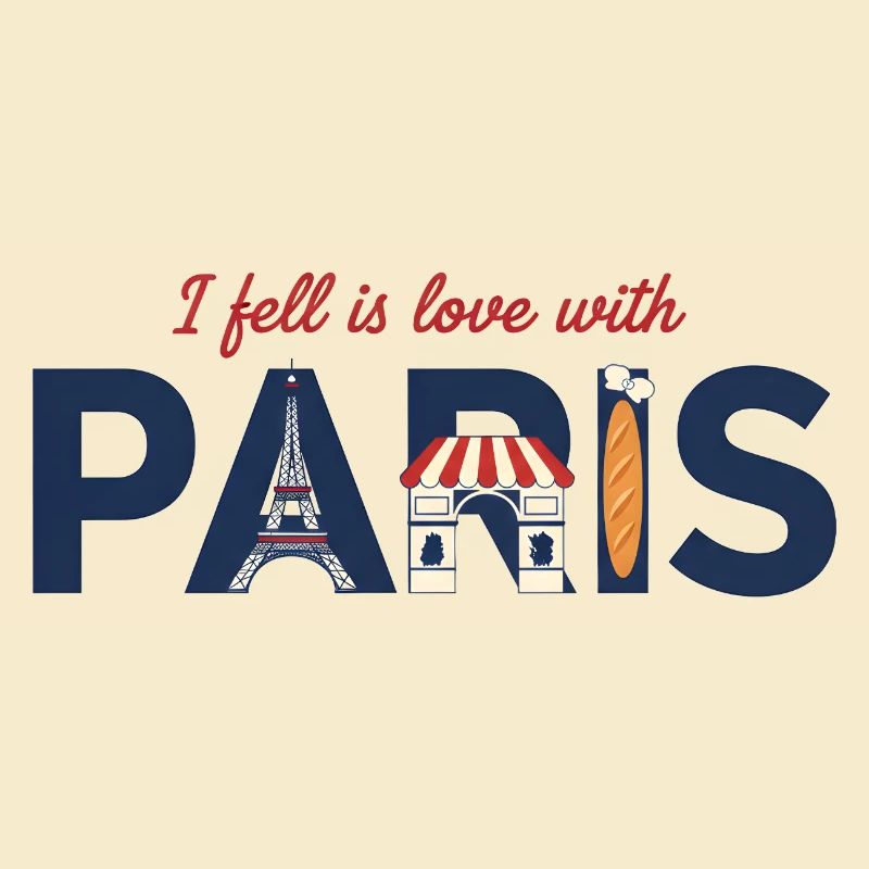 Paris Liebe – Eiffelturm & Baguette Design