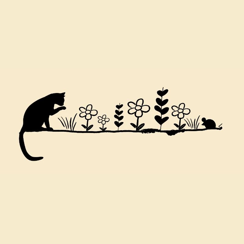 Cat & Mouse – Minimal Black Design