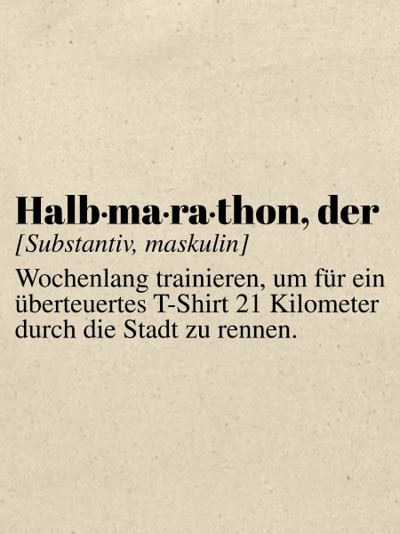 Halbmarathon Duden Spruch