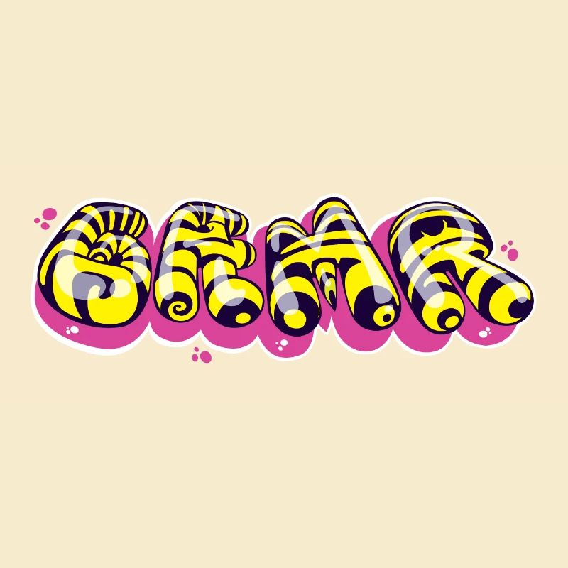 Conception de texte colorée de style graffiti