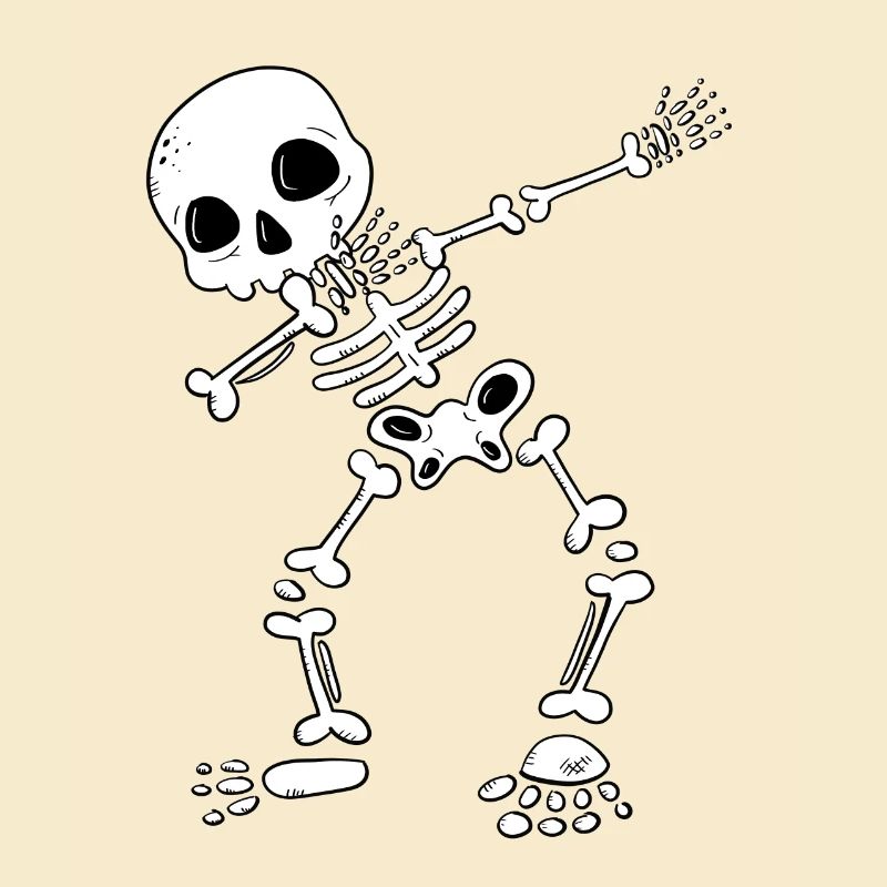 Funny Dab Dance Skeleton I Bones I Halloween