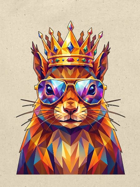 Poly Art Eichhörnchen