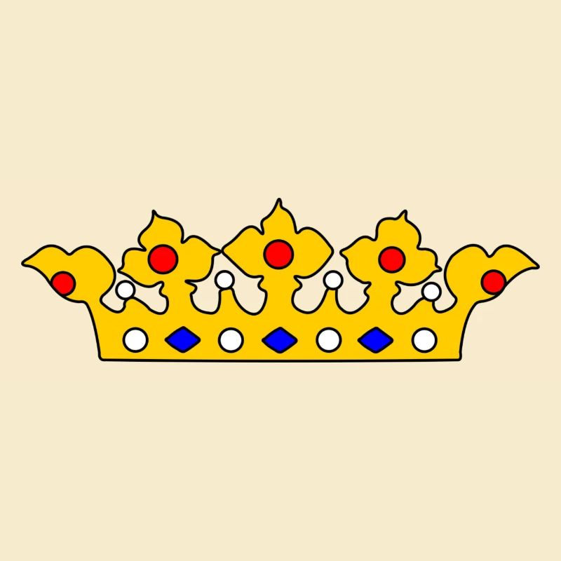 Couronne d’or avec perles