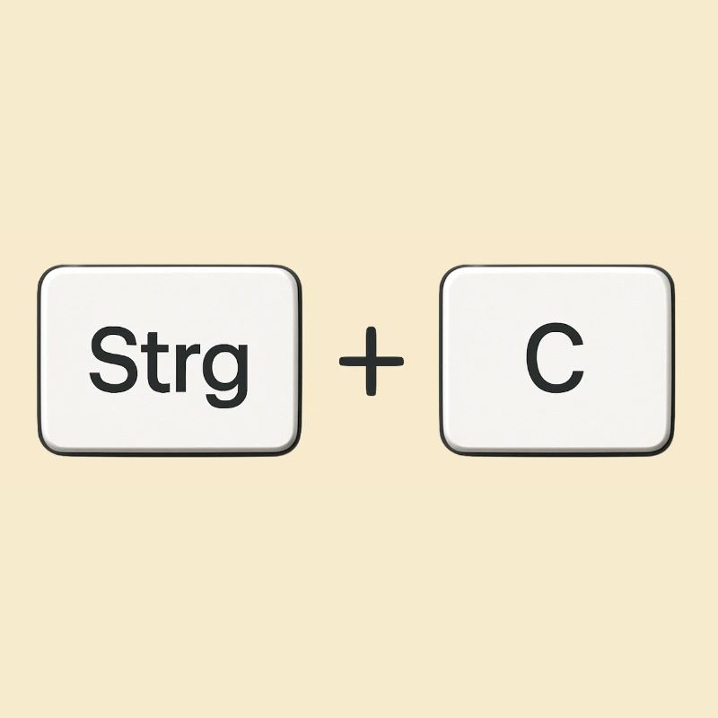 Key Combination Copy Ctrl + C