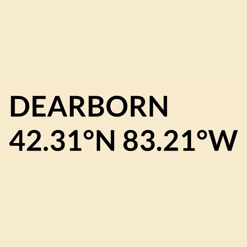Dearborn, Michigan, USA Coordinates