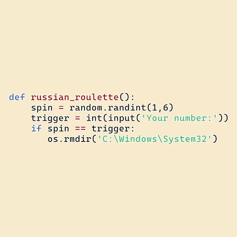Python Russian Roulette