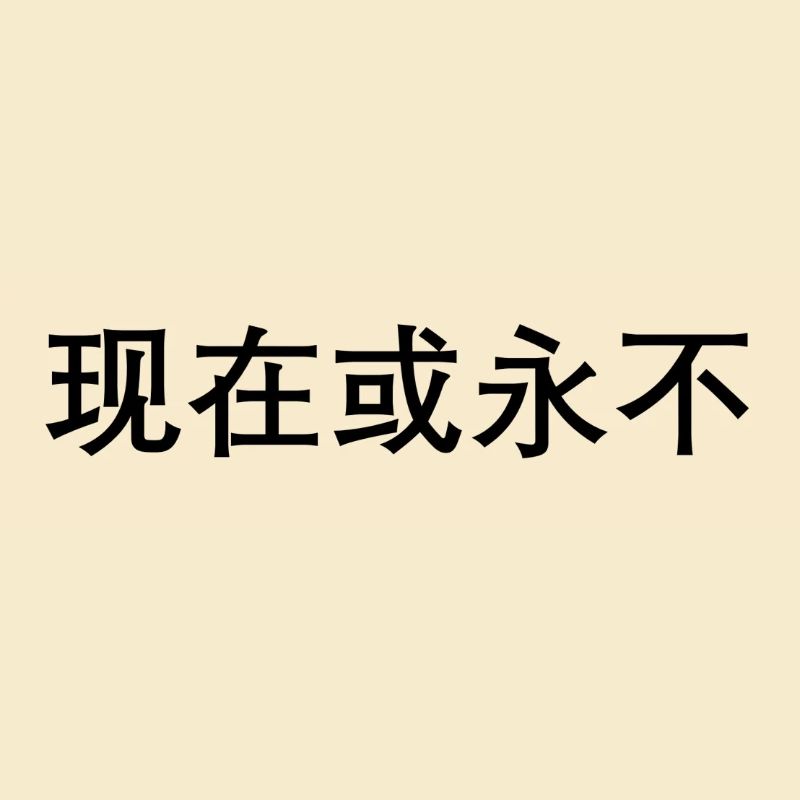 Jetzt oder nie auf chinesisch