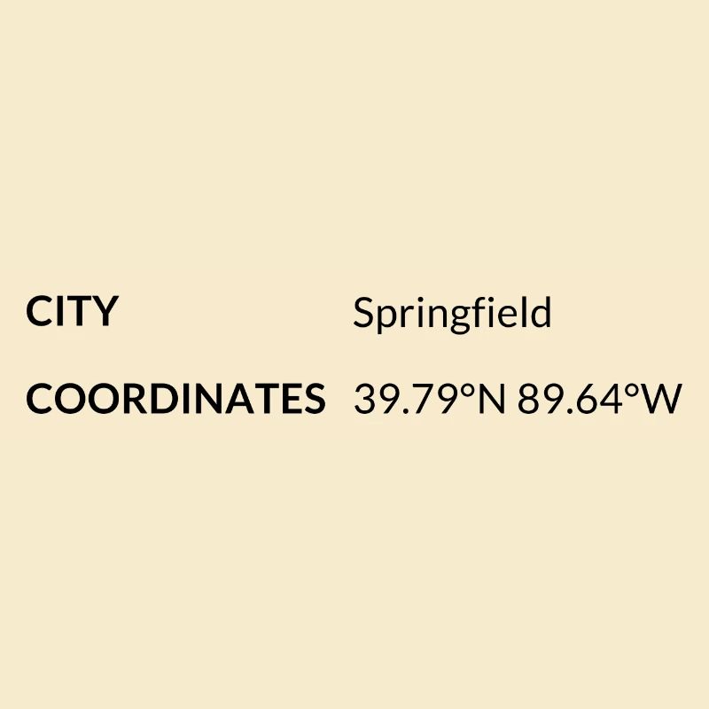 Springfield, Illinois, USA coordinates