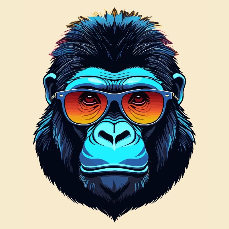 Visage de gorille