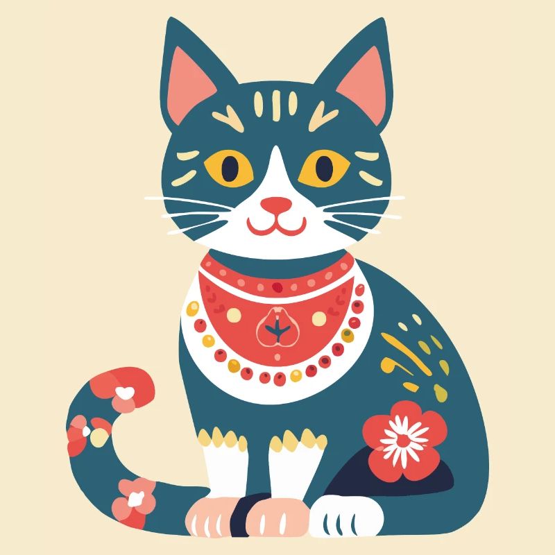 chaton folklorique mignon