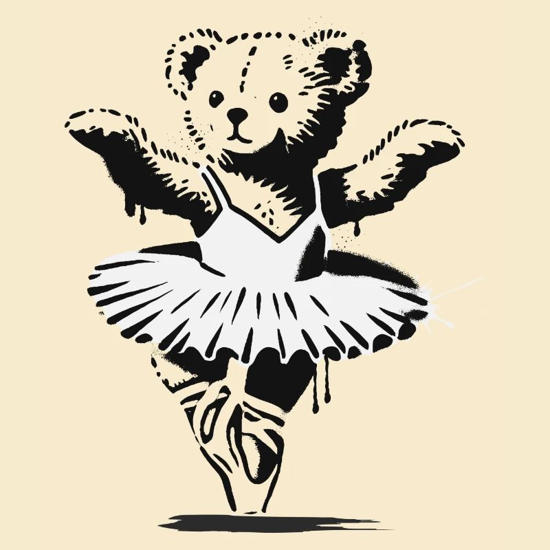 Ours en peluche classique dans une robe de danse classique