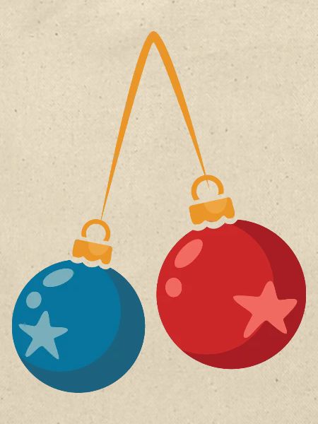 Bunte Weihnachtskugeln Deko Design
