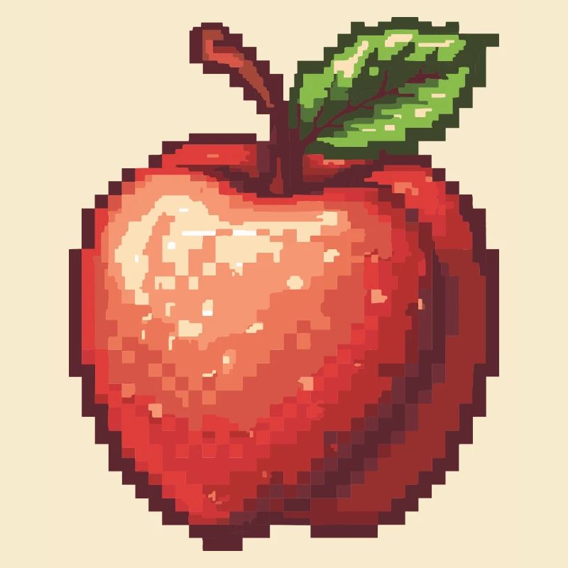 Retro Pixel Apple