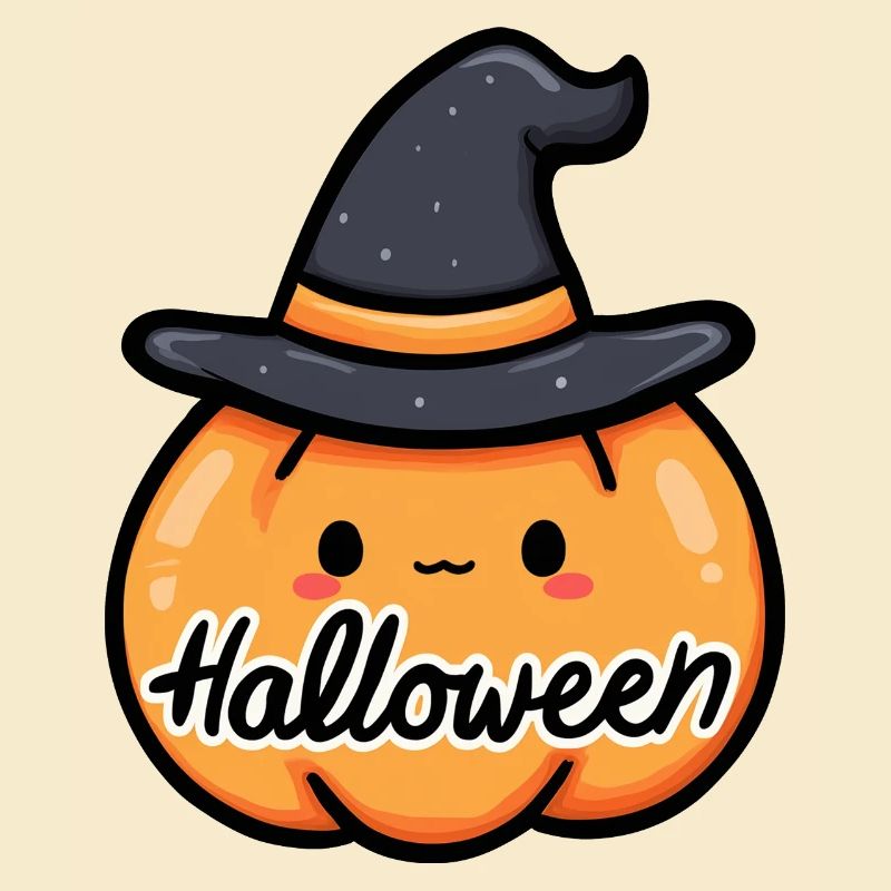 Kürbis, Halloween-Party, Süßigkeiten oder ein Zauberspruch