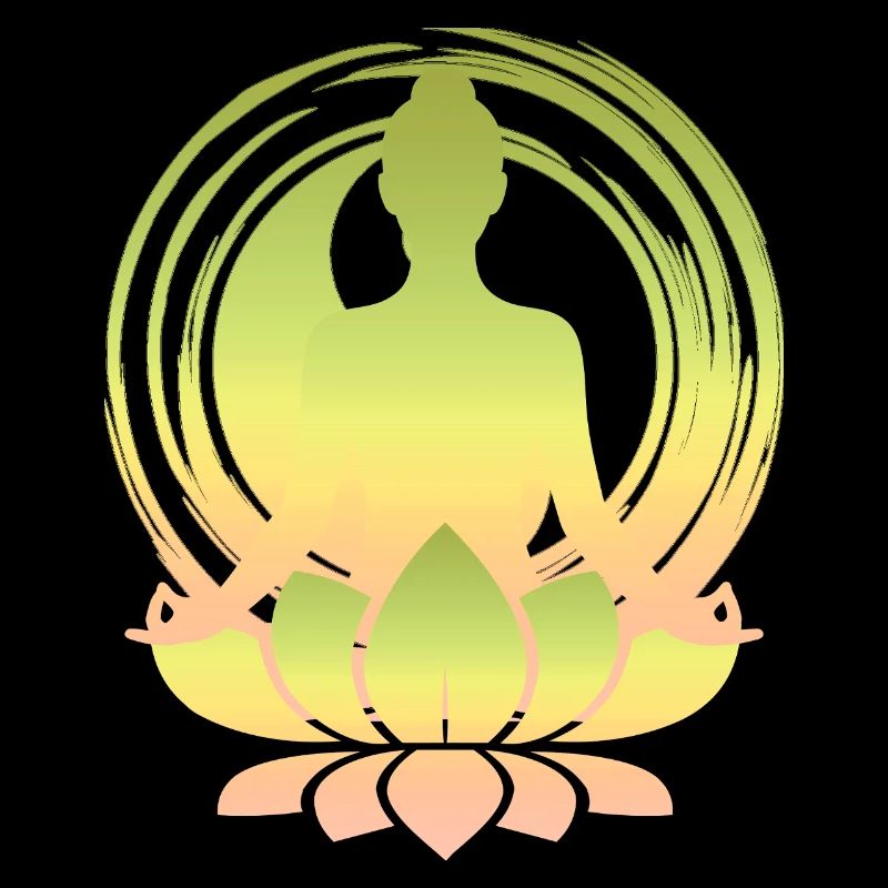 Bouddha pastel dans le temple du lotus