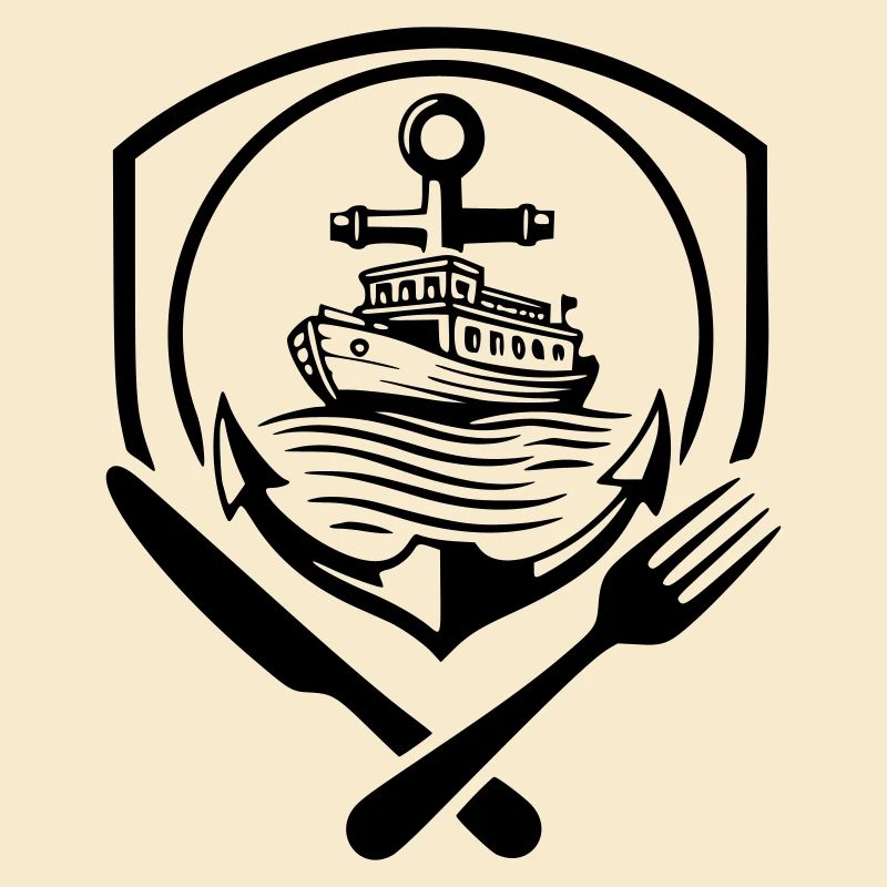 Logo batelier pour restaurant