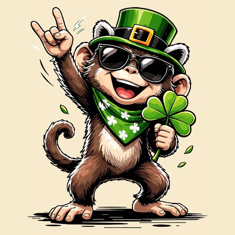 Singe Trèfle : Cadeau drôle de St. Patrick