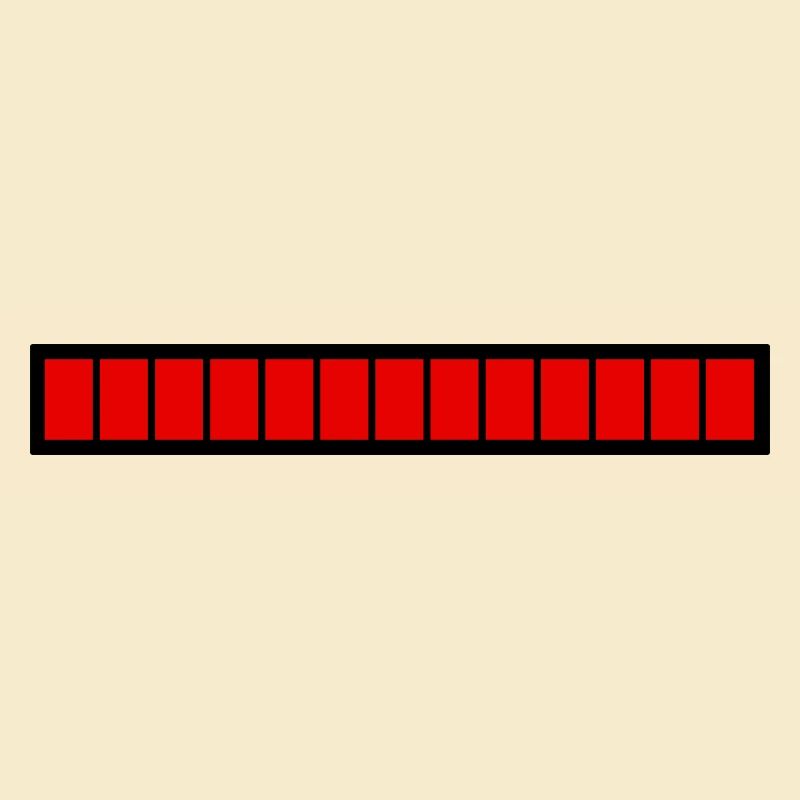 Rectangle loading bar Black Red (100%)