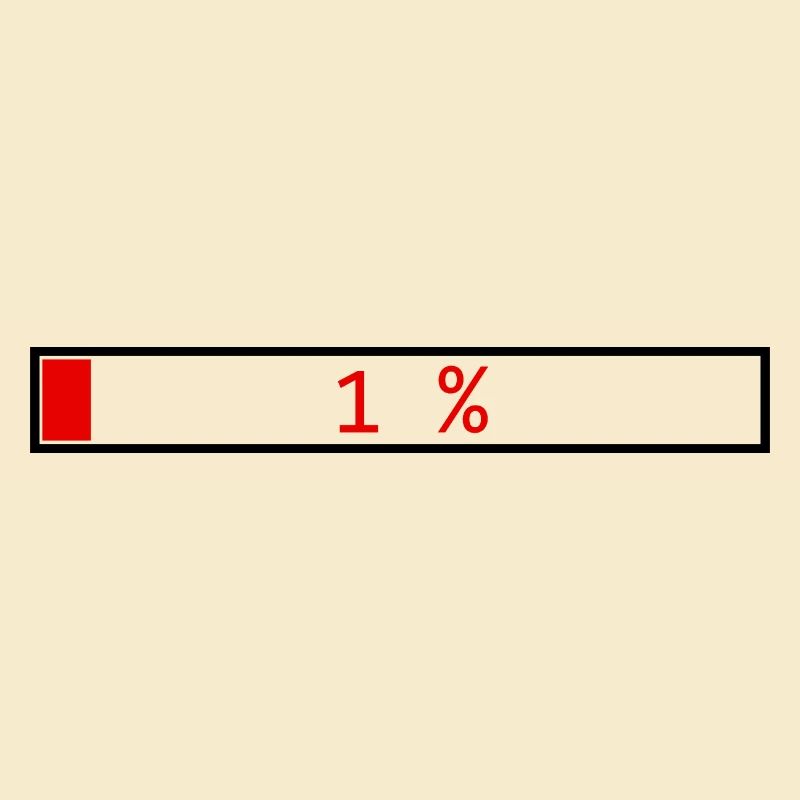 Loading Bar Red 1% outline Black