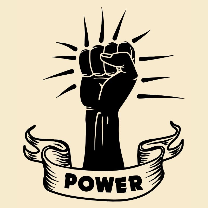 Power schwarze Faust