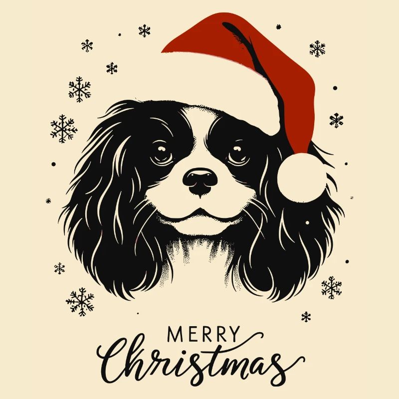Cavalier King Charles Spaniel - Frohe Weihnachten