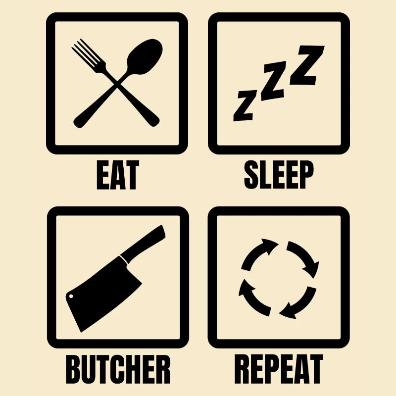 Routine quotidienne du boucher