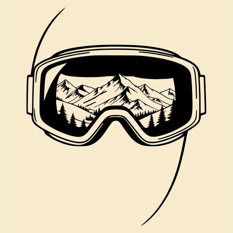 Gipfelblick Skibrille Grafik