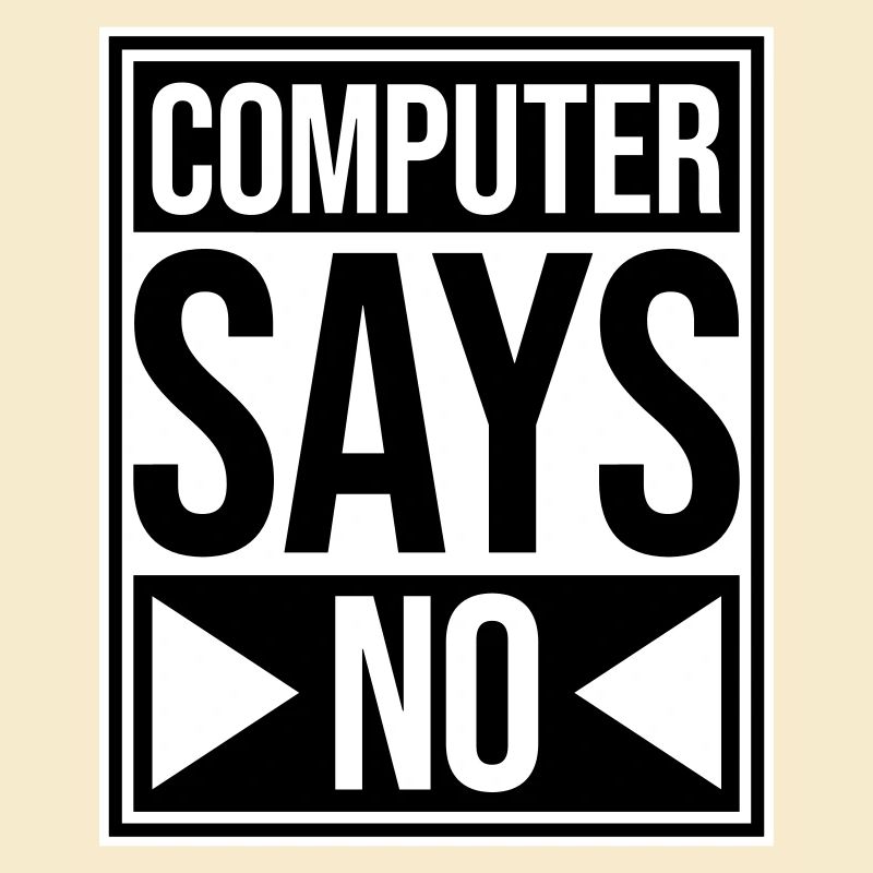 L’ordinateur dit pas de technique drôle de nerd programmeur