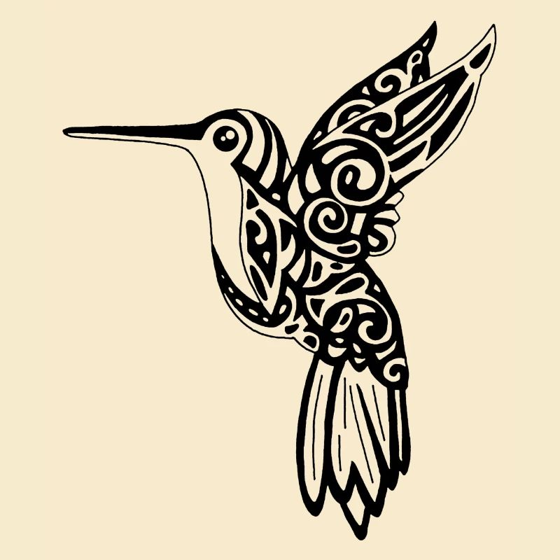 Schwarzer Kolibri-Vogel