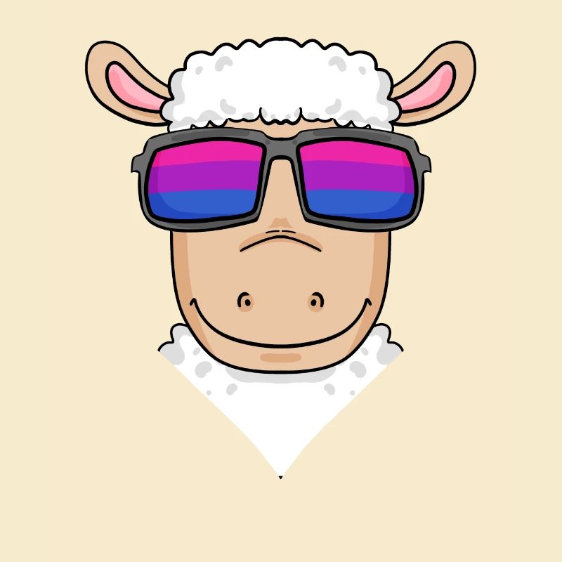 Bisexual sheep - sheep with glasses