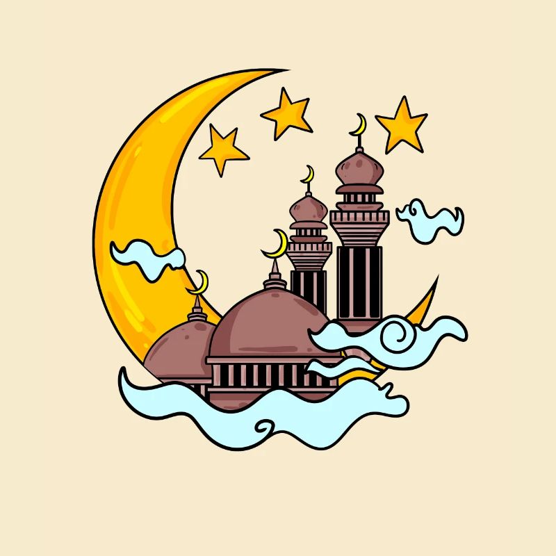 Mosque with Crescent
