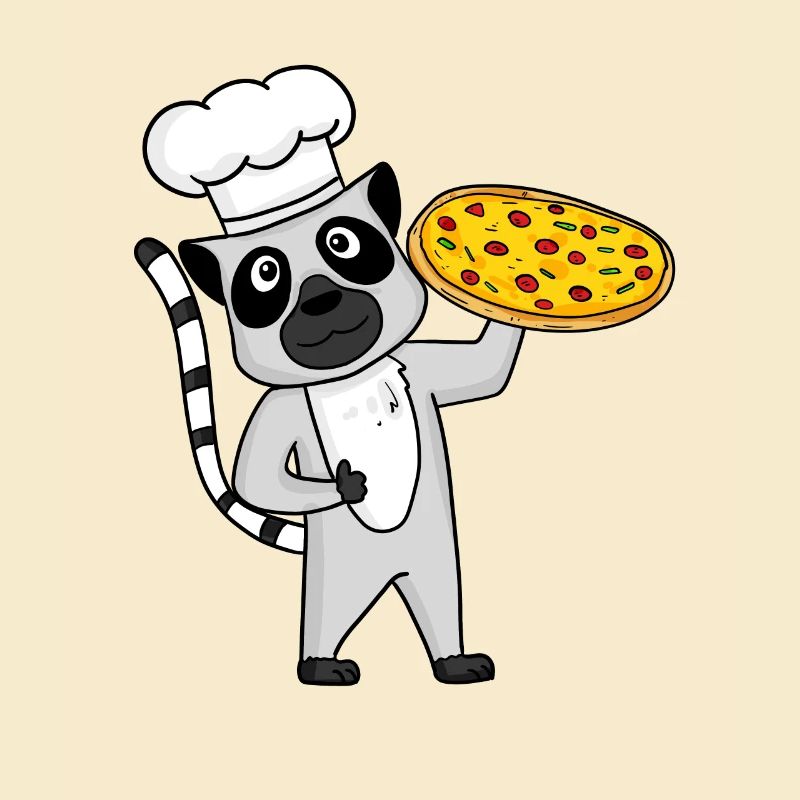 Pizza Maker Pizza Chef Lemur Italian