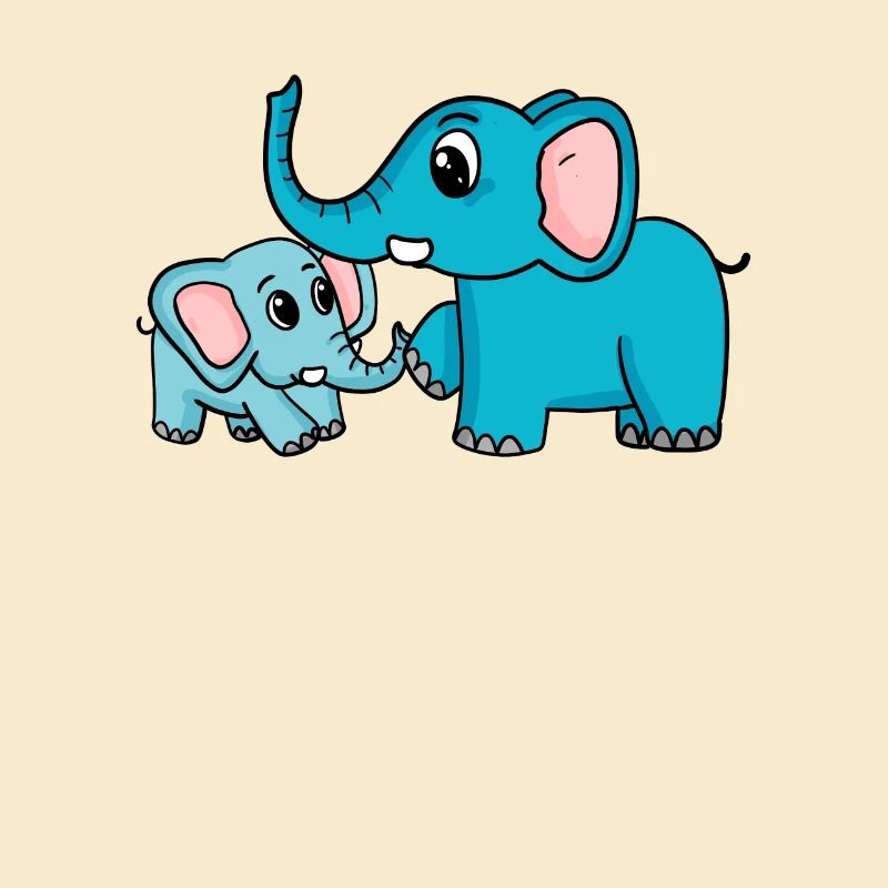 Eléphant avec bébé éléphant
