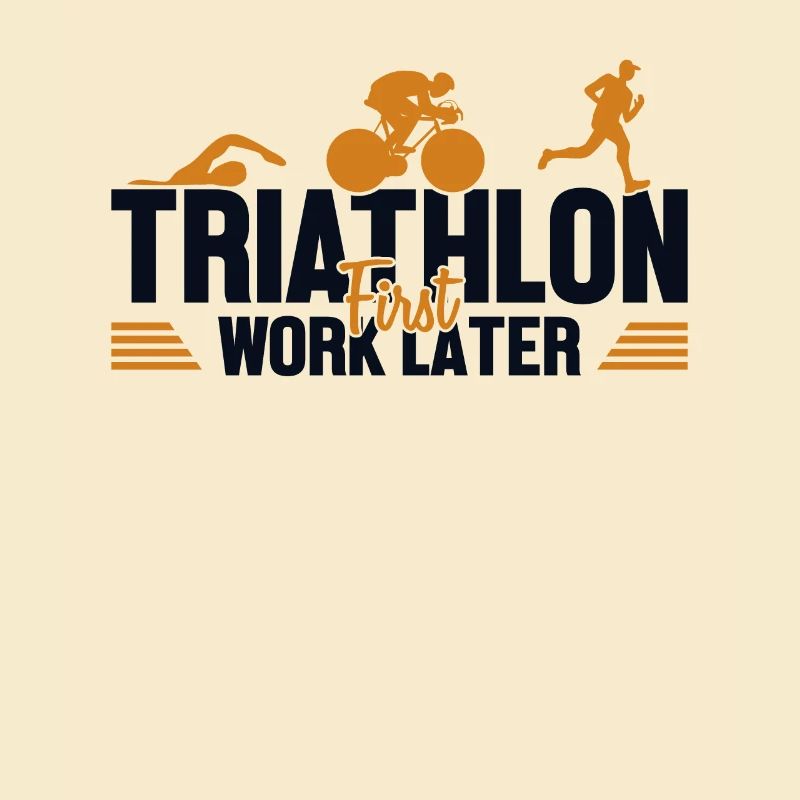 Triathlon First Work Later Triathlet Training