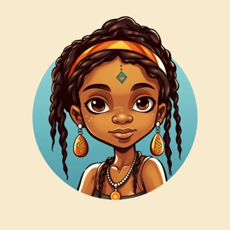 Afro Schwarz Kind Junge Mädchen Ethno Geschenkidee