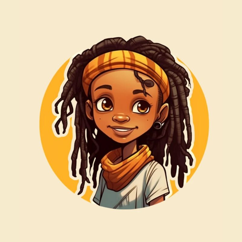 Lässiger Dreadlocks-Stil mit bunter Kopfbedeckung