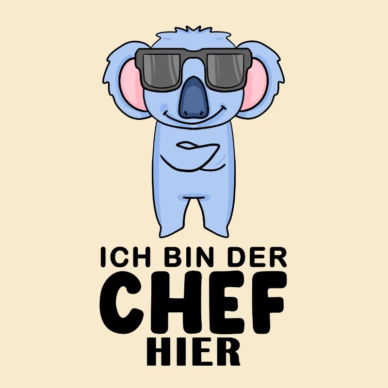 Chef Spruch mit Koala Motiv